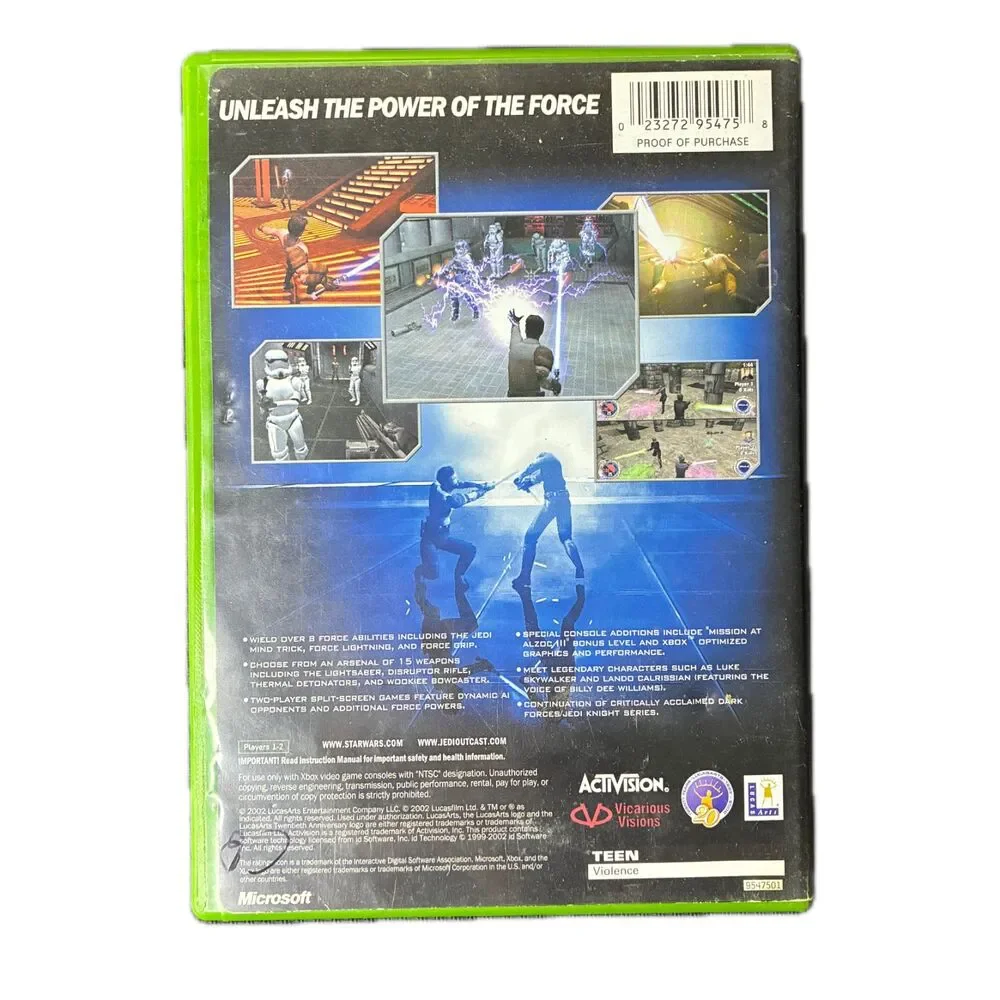 Star Wars Jedi Knight II Jedi Outcast (Microsoft Xbox 2002) CIB Reg Card TESTED!